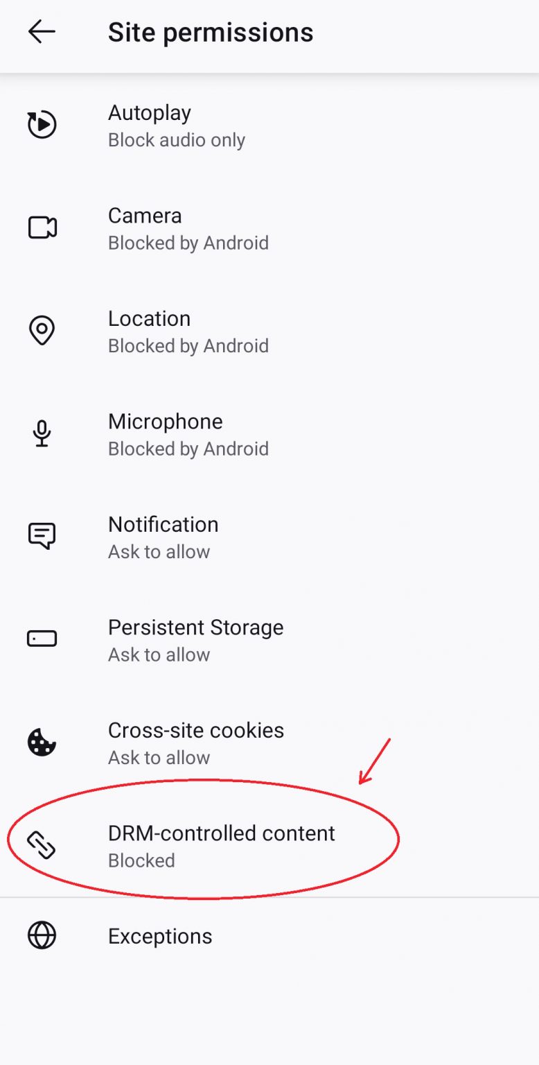 How to enable protected content in firefox for Android? Video Hosting