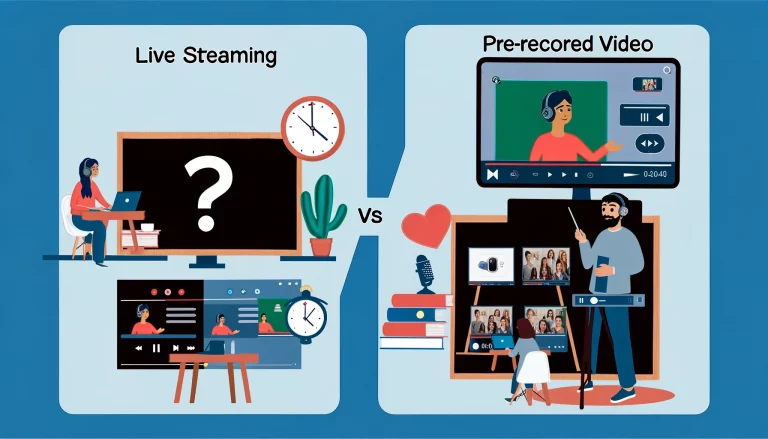 Live Streaming vs. Pre-Recorded Videos: Choosing the Right Method for Your Online Courses with TPStreams